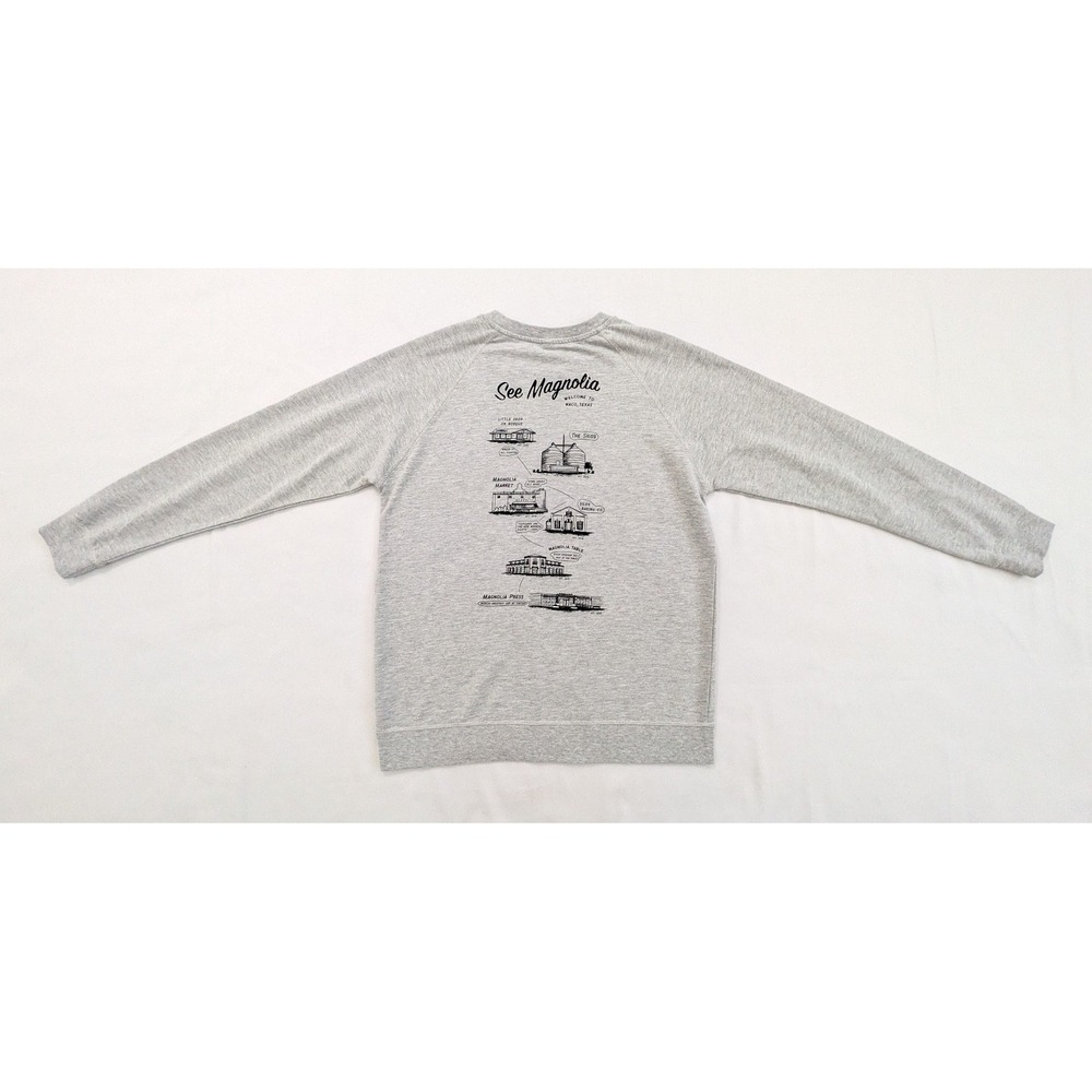 See Magnolia Sweatshirt Joanna Gaines Waco Texas Gray Womens Large L Fixer Upper